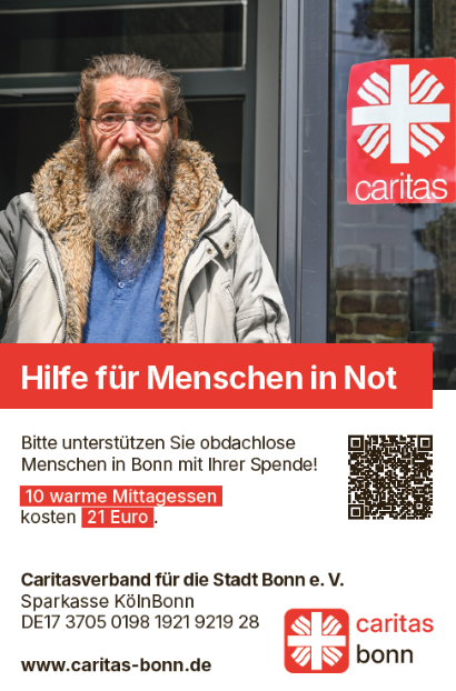 Freianzeige Wohnungslosenhilfe Caritas Bonn