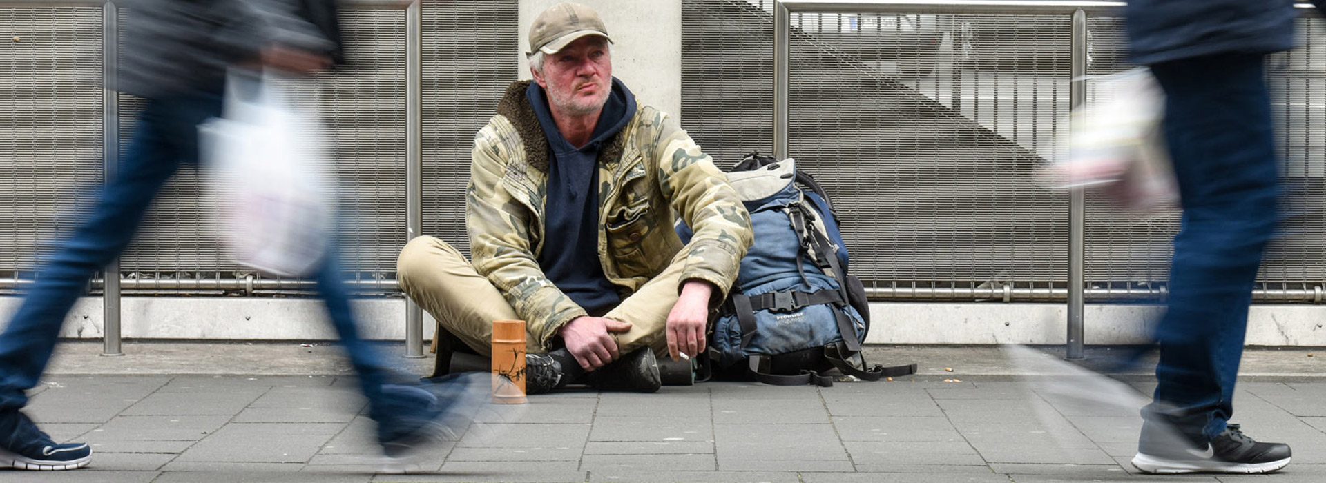 Hilfe für obdachlose Menschen