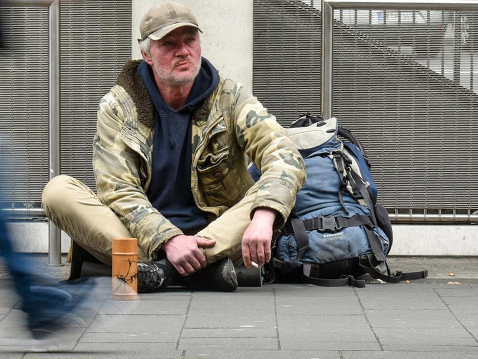 Hilfe für obdachlose Menschen