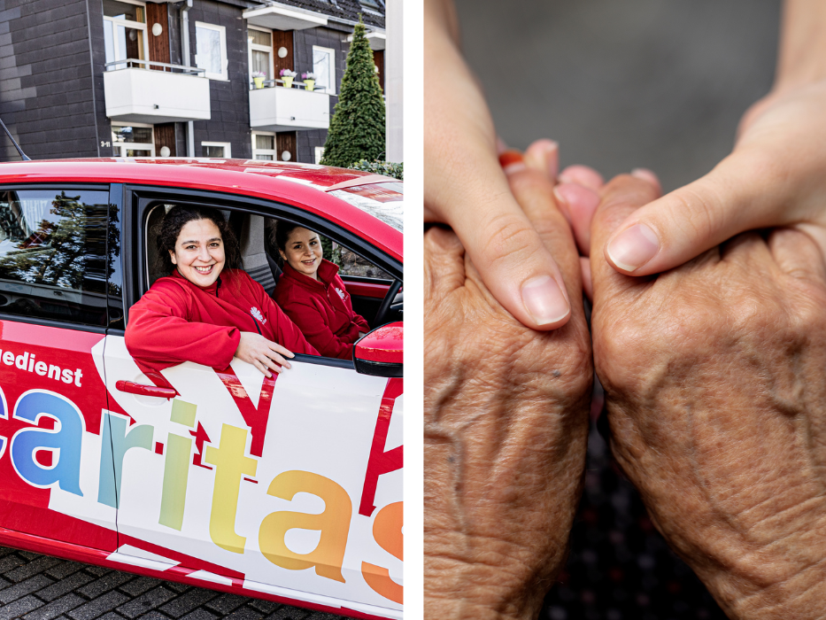 Arbeiten in der Pflege Header