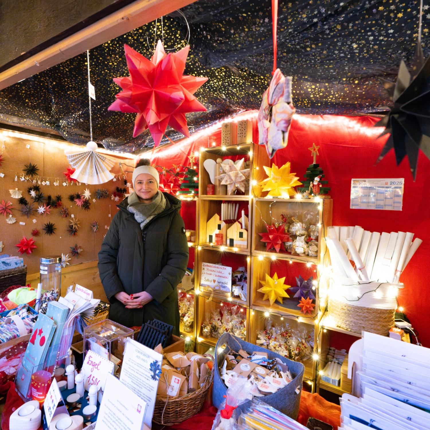 Caritas Weihnachtsmarktstand