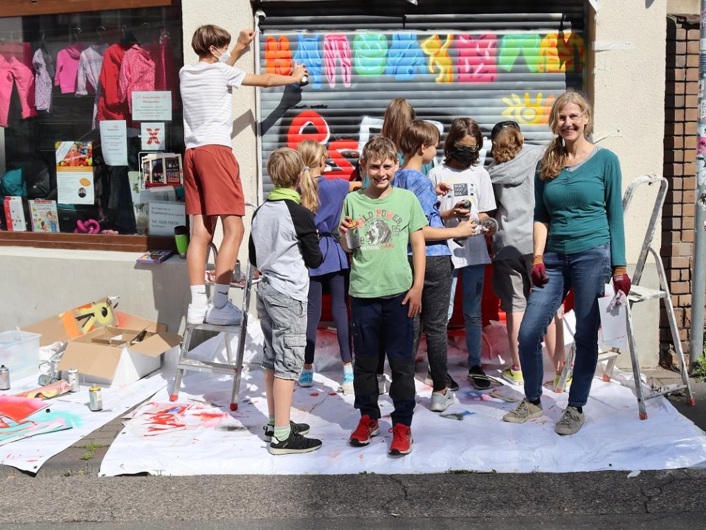 Nicola Köchel und ihre Graffiti-Kids